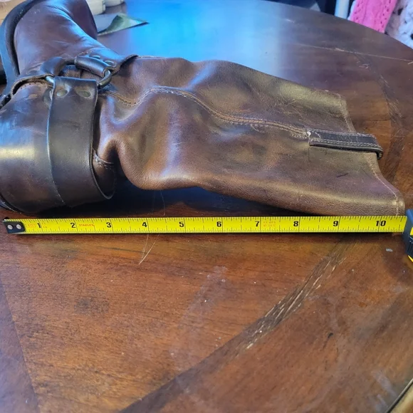 FRYE Women's Harness Boots Rustic Brown Low Heeled, Sz 10, Western, Moto, Biker - Picture 11 of 11